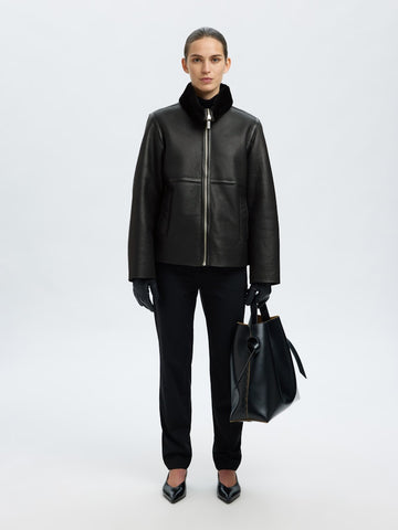 SELECTED FEMME Lederjacke SLFMAJO MELINA Lammleder