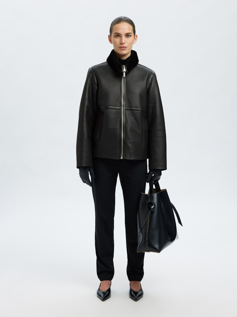 SELECTED FEMME Lederjacke SLFMAJO MELINA Lammleder