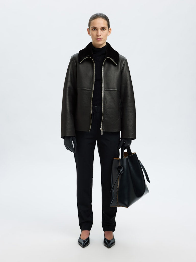 SELECTED FEMME Lederjacke SLFMAJO MELINA Lammleder