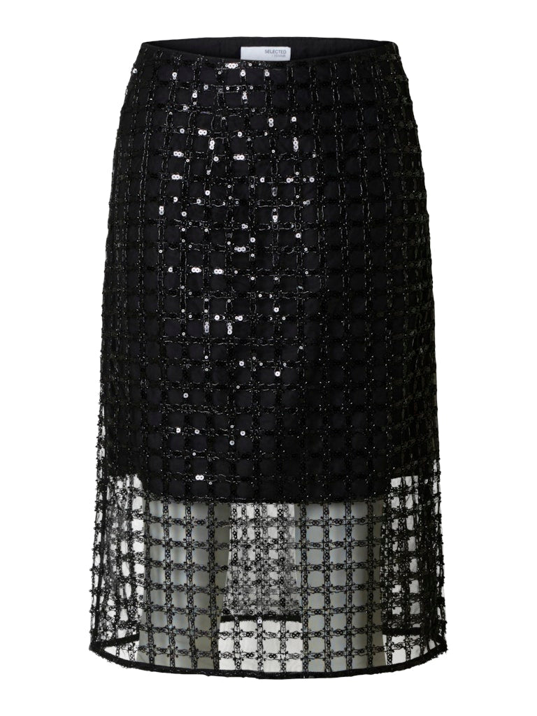 SELECTED FEMME Midirock SLFLAREN HW MIDI Recycled Polyester