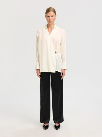 SELECTED FEMME Anzughosen SLFWIDE MIYA Acetate Viscose Mix