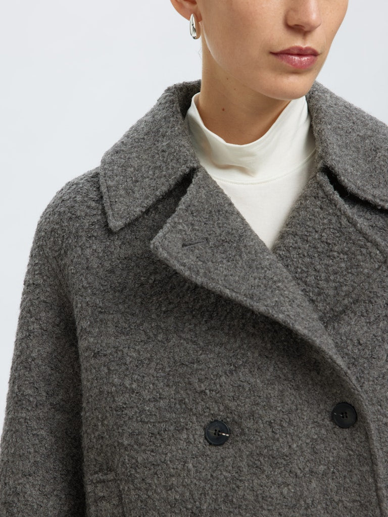 SELECTED FEMME Jacket SLFALMA BOUCLE Wool Blend