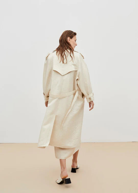 The New Society Woman Trenchcoat SIRACUSA Linen