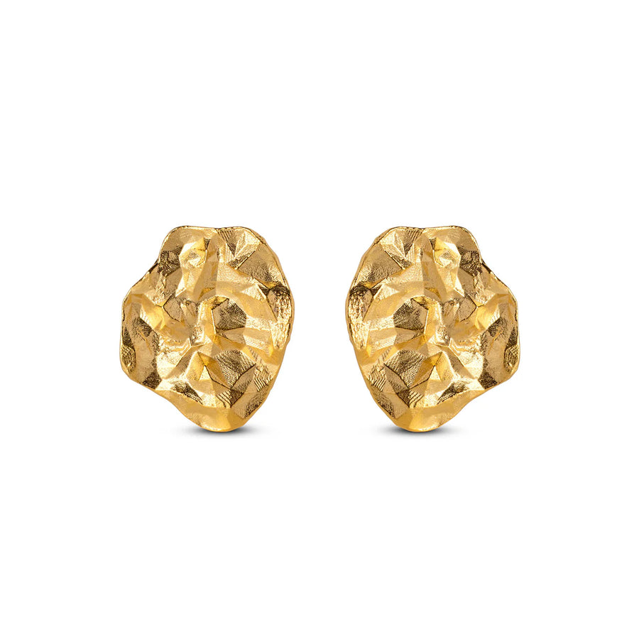Enamel Copenhagen Ohrringe WINDY STUDS 18k Gold Plated Recycled Silver