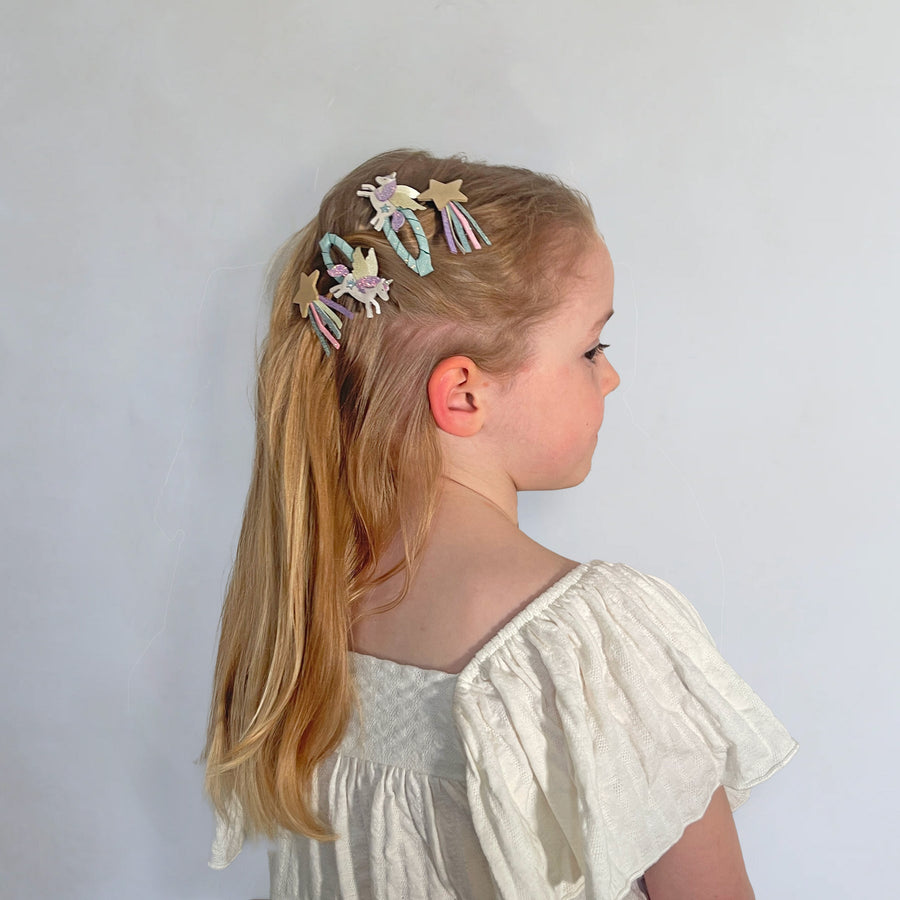 MIMI & LULA Haarclips FLYING UNICORN 4er-Pack