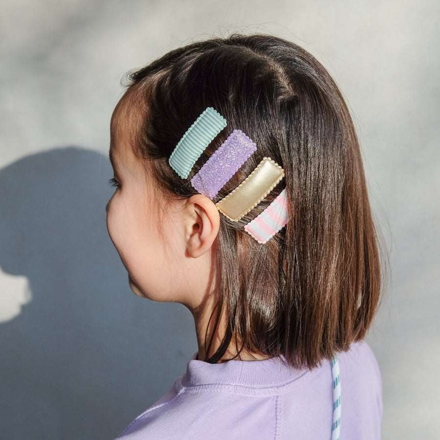 MIMI & LULA Eckige Haarclips STRIPY 4er-Pack