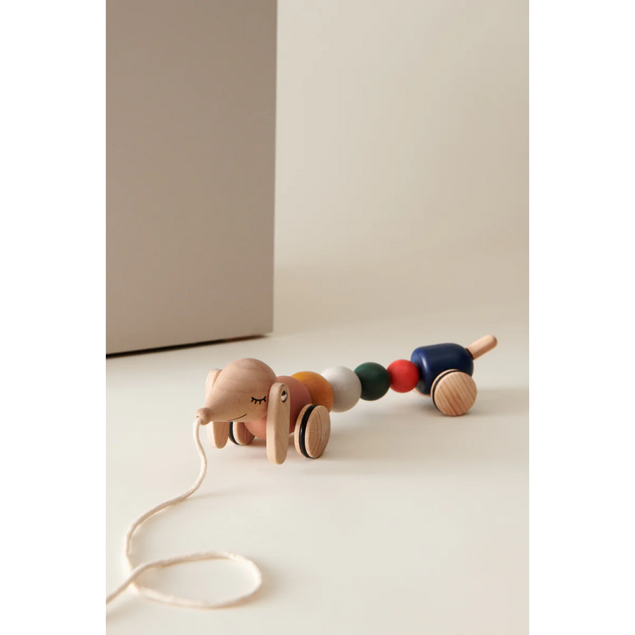 Liewood Barthes Pull along buntes Nachziehtier aus Holz