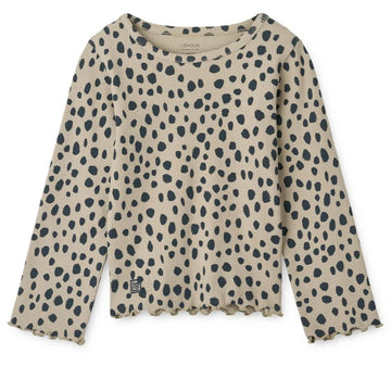 Liewood Leopard Ripp-Langarmshirt NIEVE Organic Cotton