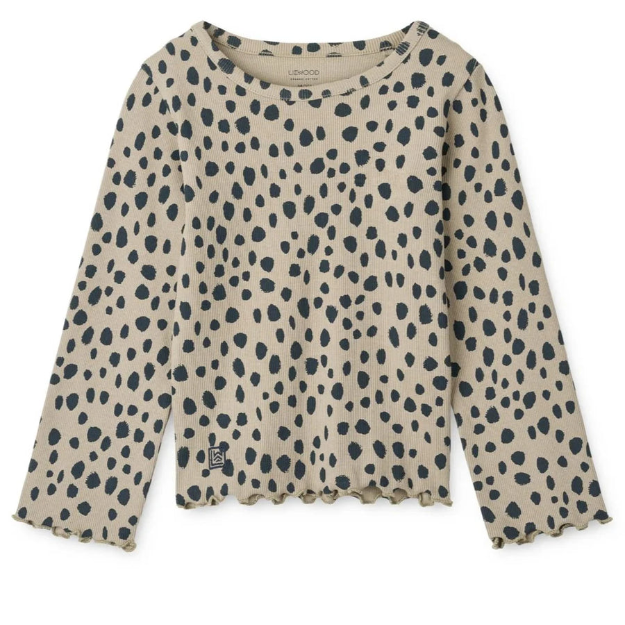 Liewood Leopard Ripp-Langarmshirt NIEVE Organic Cotton