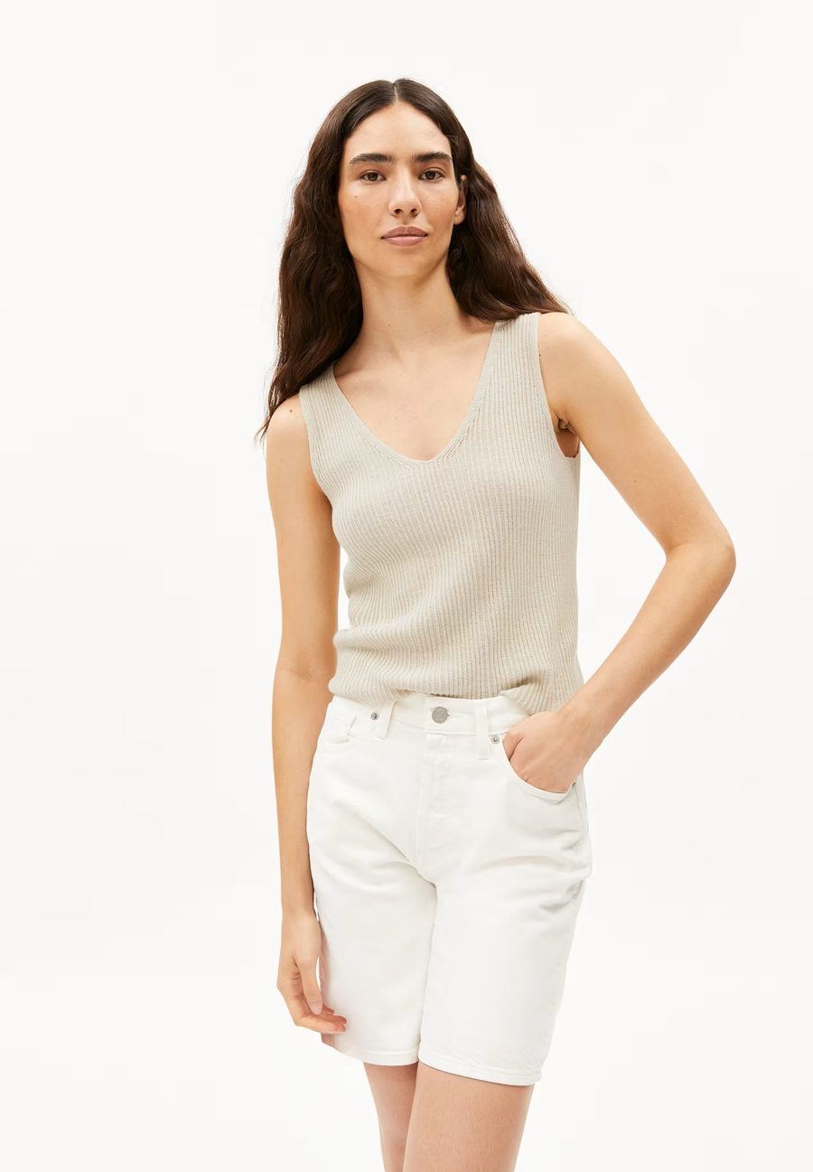 ARMEDANGELS Strick-Top CAARO LINO Linen Cotton Viscose Mix