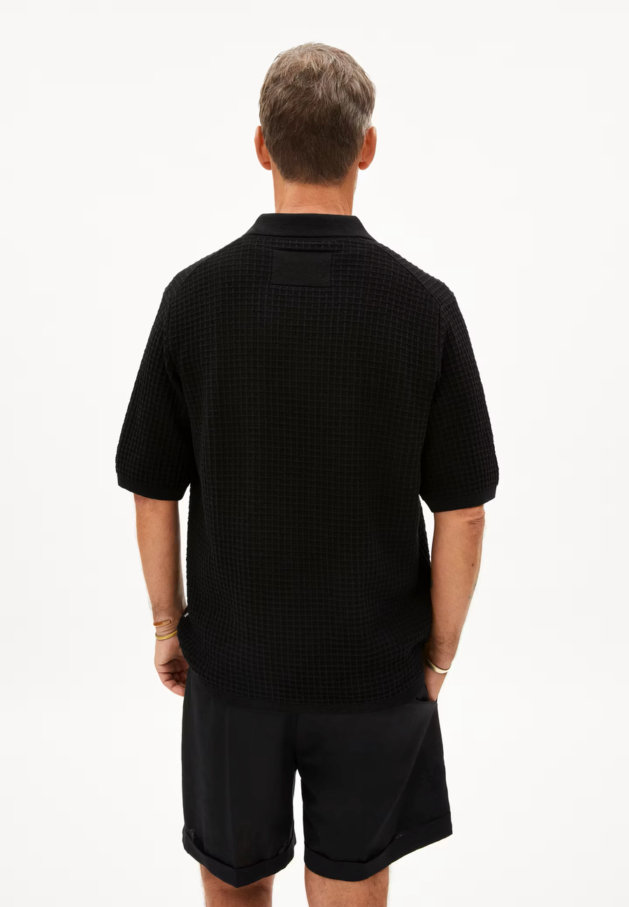 ARMEDANGELS Polo-Strickcardigan kurzarm EDUAARDO Organic Cotton