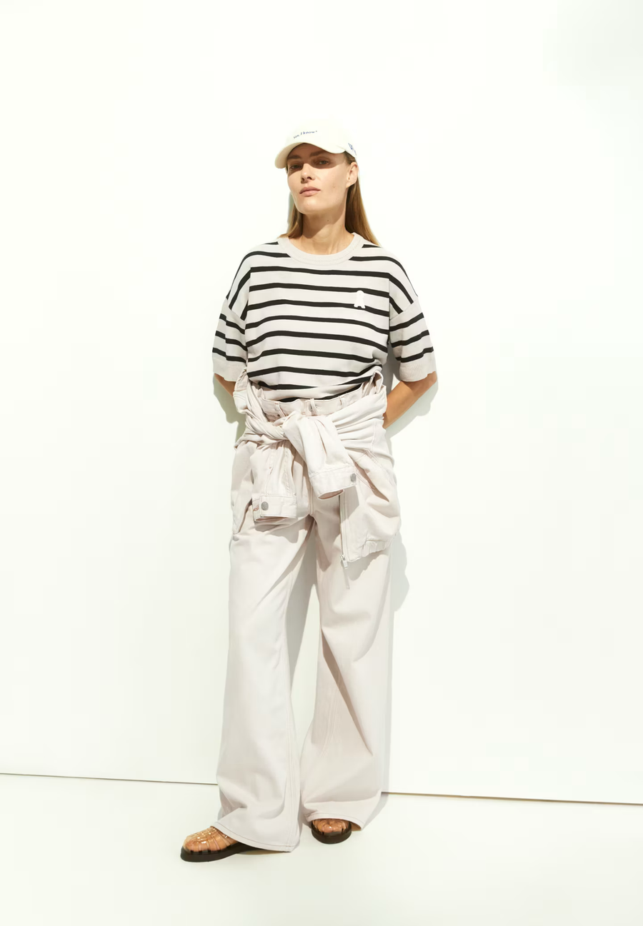 ARMEDANGELS Strickshirt LIZAA LINO STRIPES Linen Mix