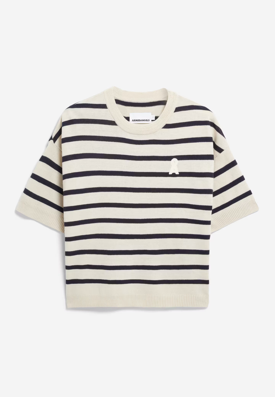 ARMEDANGELS Strickshirt LIZAA LINO STRIPES Linen Mix