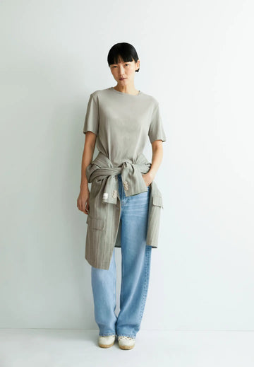 ARMEDANGELS T-Shirt LUALAA LIN Organic Cotton Linen Mix