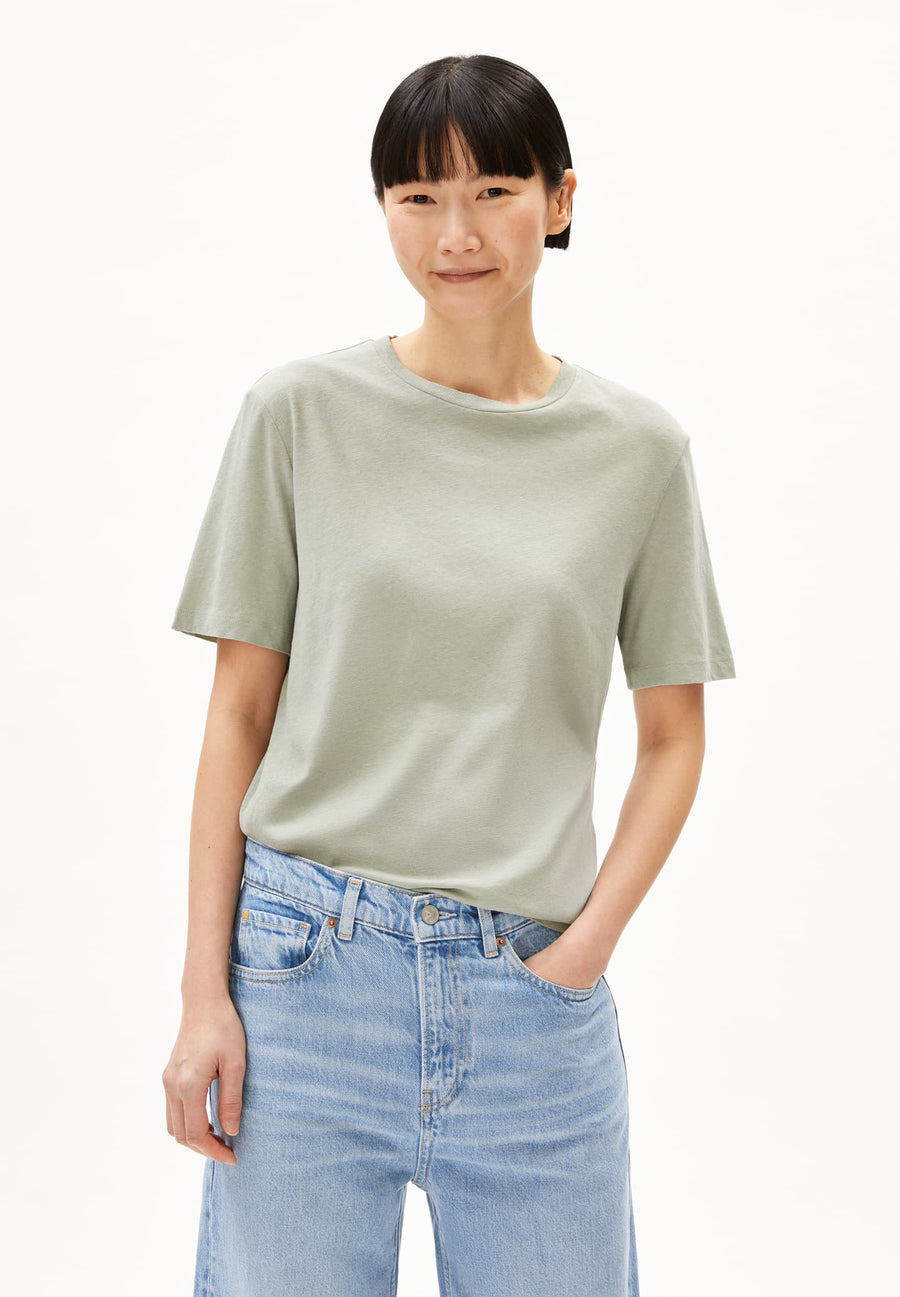 ARMEDANGELS T-Shirt LUALAA LIN Organic Cotton Linen Mix