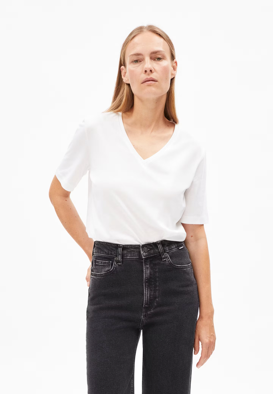 ARMEDANGELS T-Shirt LUALAA V-NECK Organic Cotton