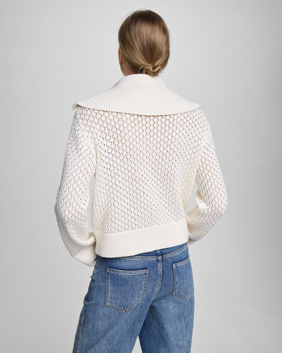 MOSS COPENHAGEN Zip Cardigan DAINA Cotton Mix