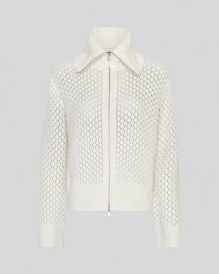 MOSS COPENHAGEN Zip Cardigan DAINA Cotton Mix