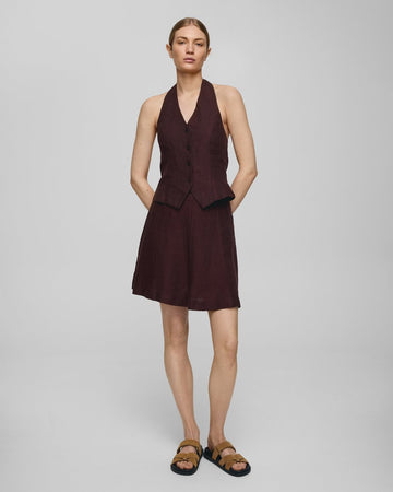 MOSS COPENHAGEN Minirock NAIRA CLARITTA Linen