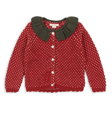 Konges Sløjd Strickcardigan STRAWBERRY Merino Wool