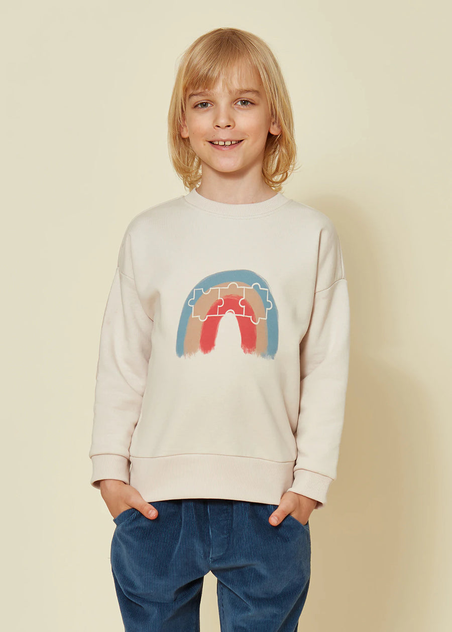 Kids on the Moon Velour Sweatshirt mit Hündchen
