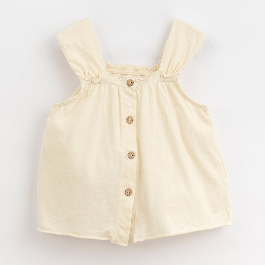 Play Up Top mit Kokos Knöpfe Organic Cotton/ Leinen