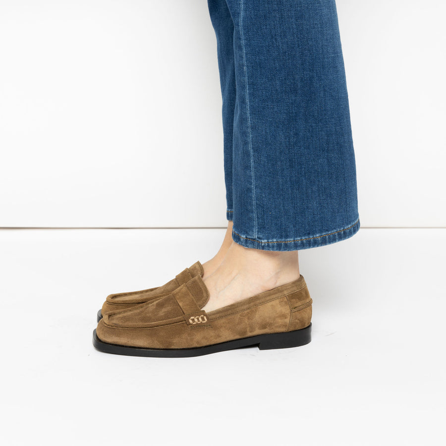 Angulus Wpman Loafers Suede Leather