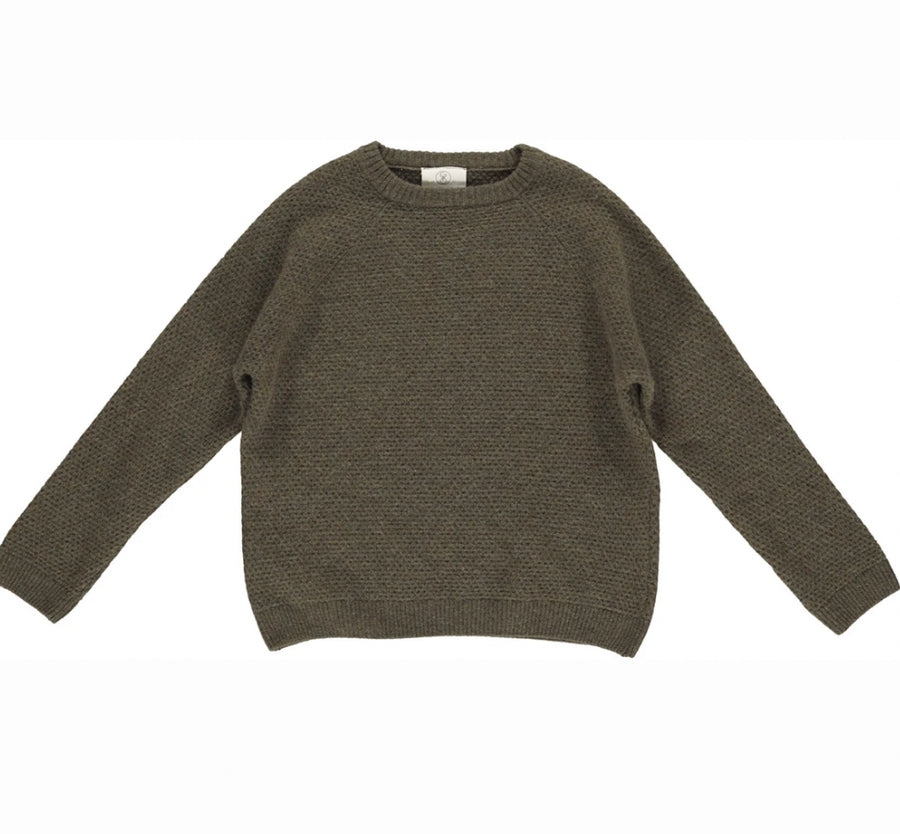 Gro Pullover Eric mit Perlmuster Wolle