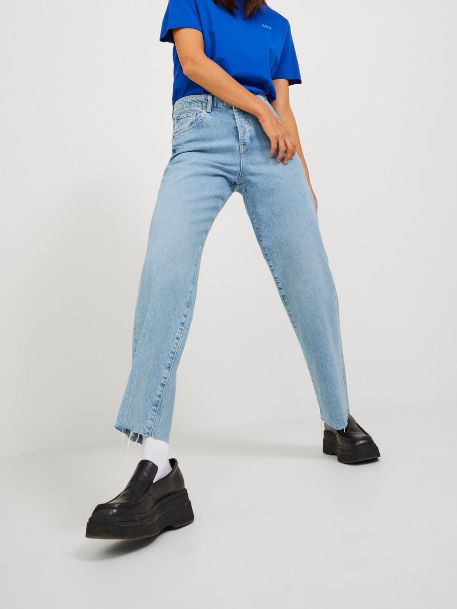 JJXX Loose Jeans Mid Waist JXSEVILLE LOOSE Cotton