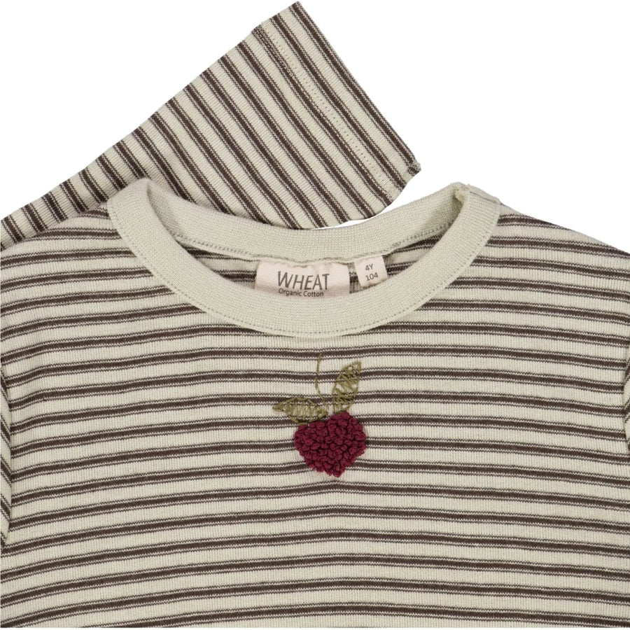 Wheat Kleid Berry Embroidery Organic Cotton