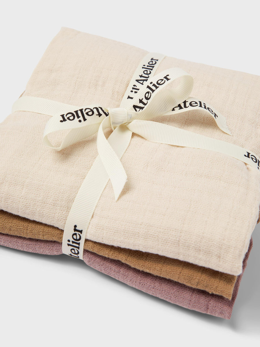 Lil`Atelier 3er-Pack Musselintücher NBNHOJO Organic Cotton