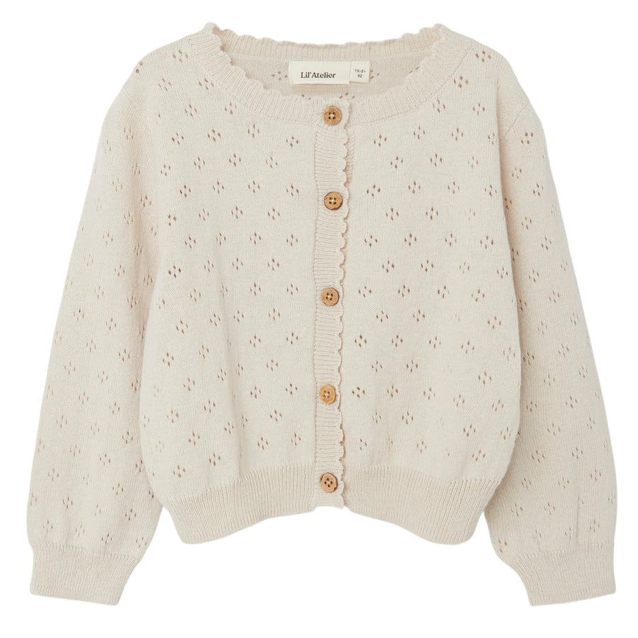 Lil`Atelier Strick Cardigan NMFGLIVA Cropped Organic Cotton/ Silk