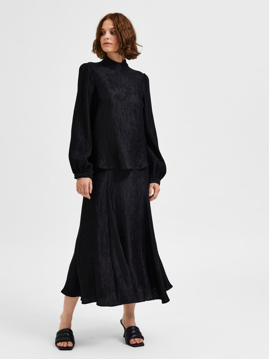 SELECTED FEMME Midi Rock Cupro SLFMADINA