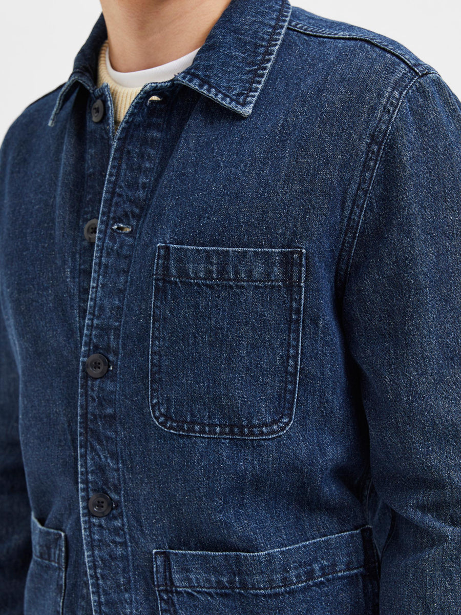 SELECTED HOMME Overshirt Jeans SLHBENJA Organic Cotton/ Hanf