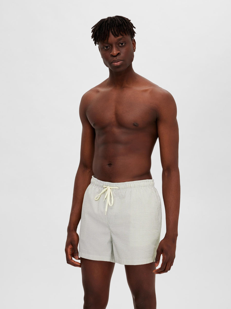 SELECTED HOMME Swim Shorts SLHCOOPER SEERSUCKER Cotton