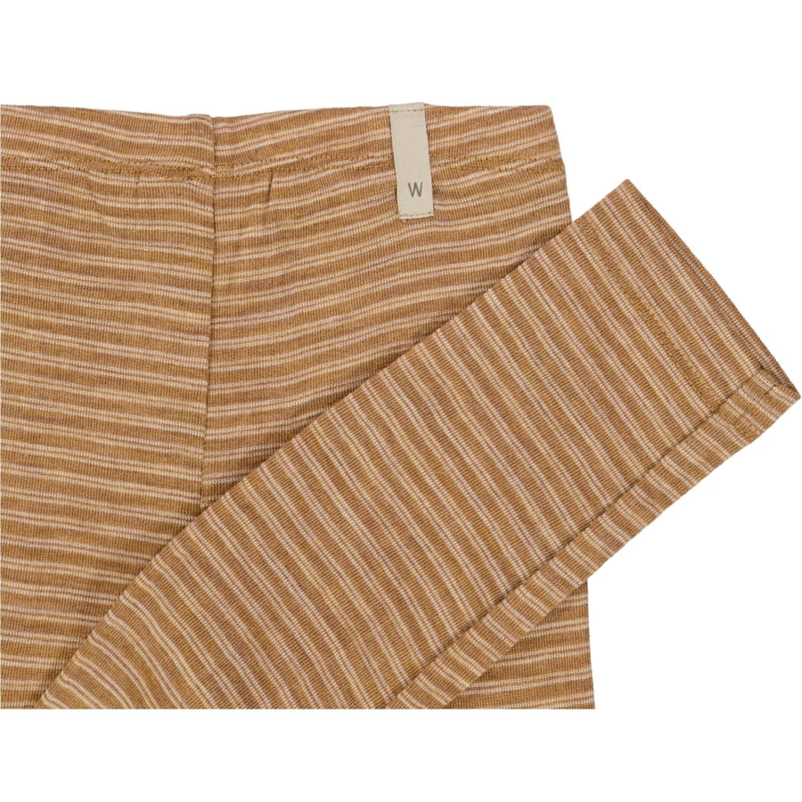 Wheat Leggings Merino Wool Stripe